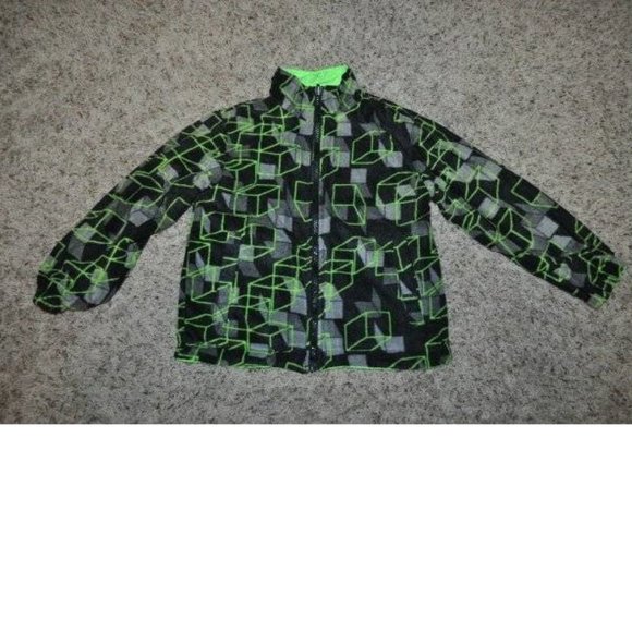 Boys All Weather Jacket 4/5 Black Green 4 in 1 Winter Spring Fall Athletech - Picture 8 of 15